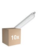 Lot 10x Philips Réglette LED Étanche CoreLine WT120C G3 13W 2000lm - 840 Blanc Froid | 60cm - Équivalent 2x18W